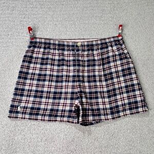 Polo Ralph Lauren Shorts Boxers Pajama Shorts Plaid Medium 90s Preppy Lounge